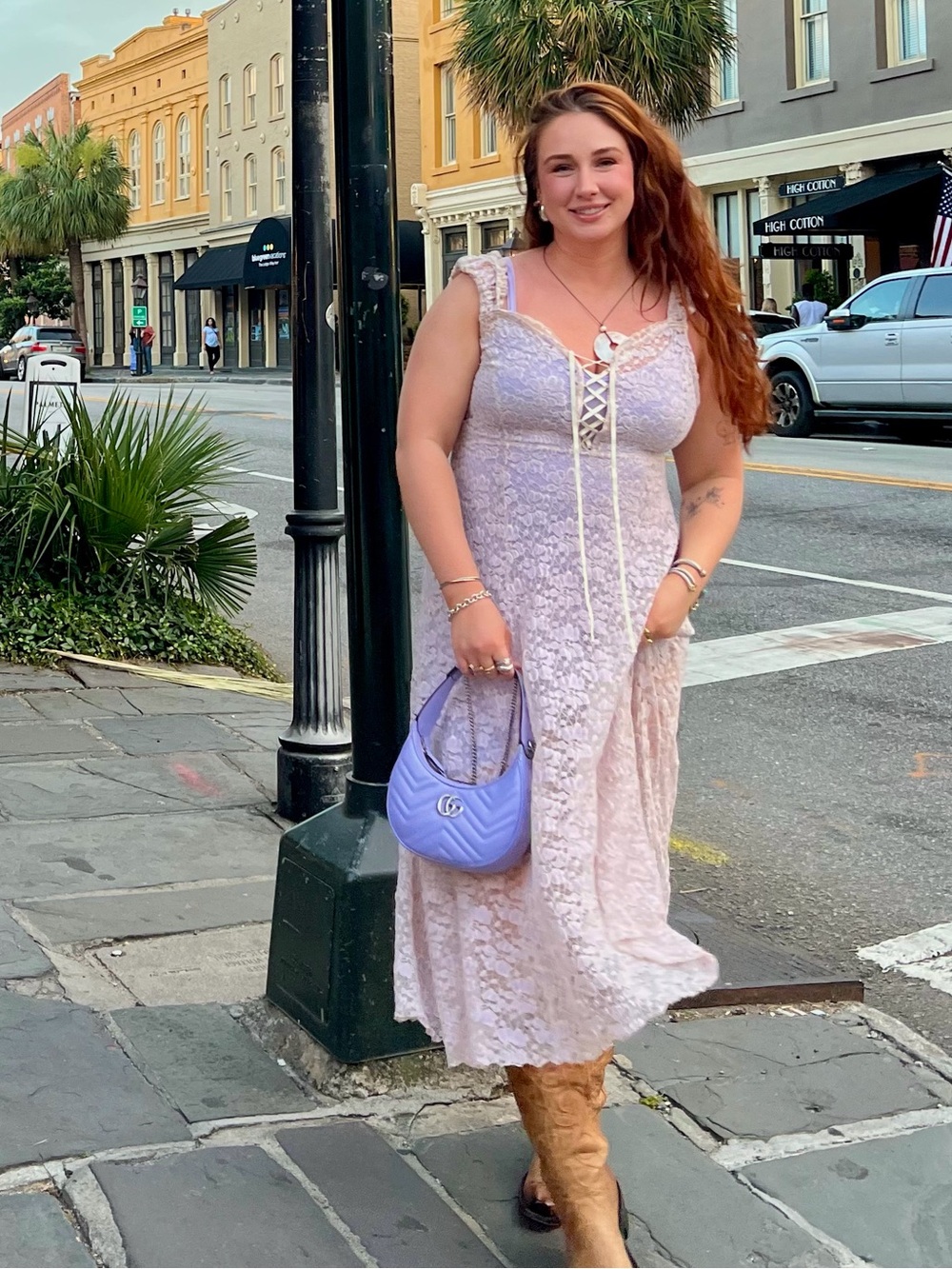 Urban Outfitters Lace Maxi Dress Size Large Women’s Purple Lavender